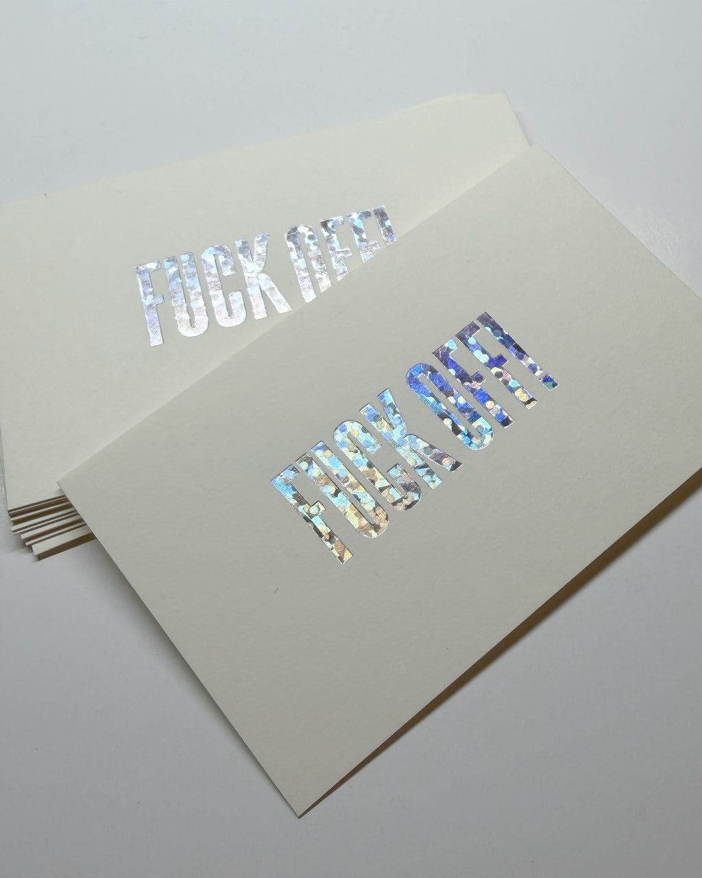 Tarek's "FUCK OFF" cards